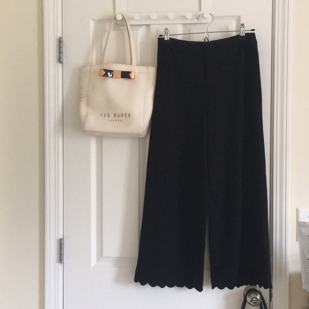 Club Monaco High Rise Wide Leg Crop Pants